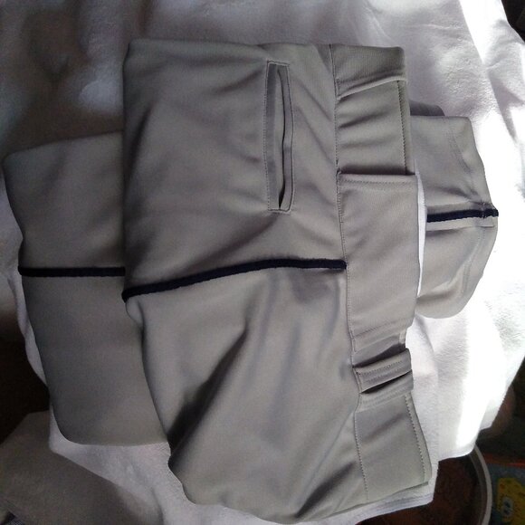 Champo mens baseball pants size medium, gray w/navy piping - Picture 1 of 3